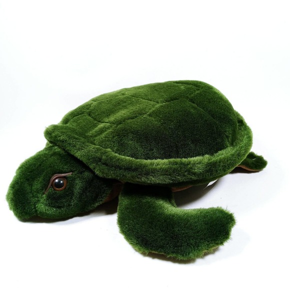 JLI Green Plush TURTLE 1994 Cute 13" Realistic Stuffed Animal - Picture 3 of 6